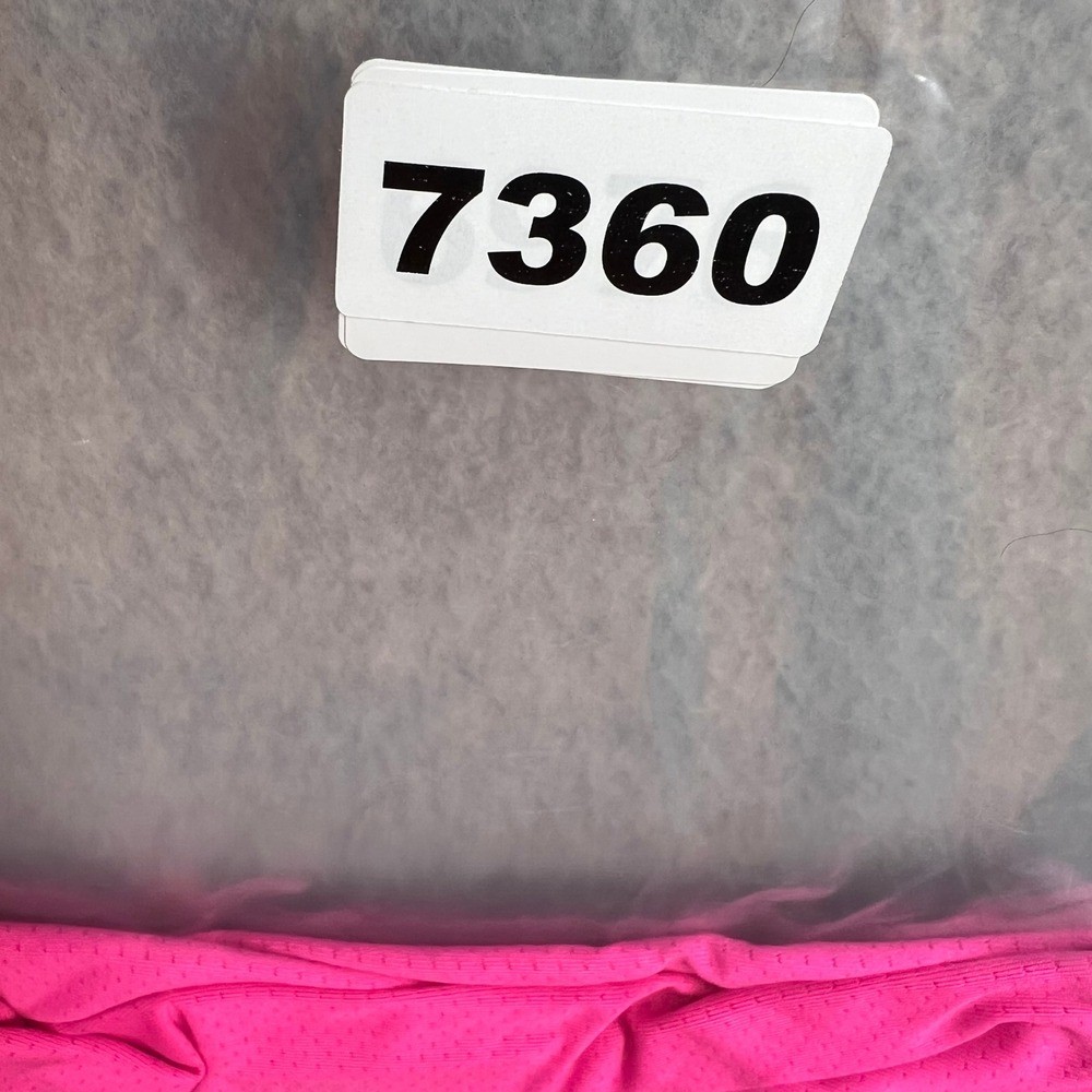 SSYS The Label Womens XS Neon Pink Ruffle Shoulder Mesh Long Sleeve Athletic Top - Picture 7 of 7